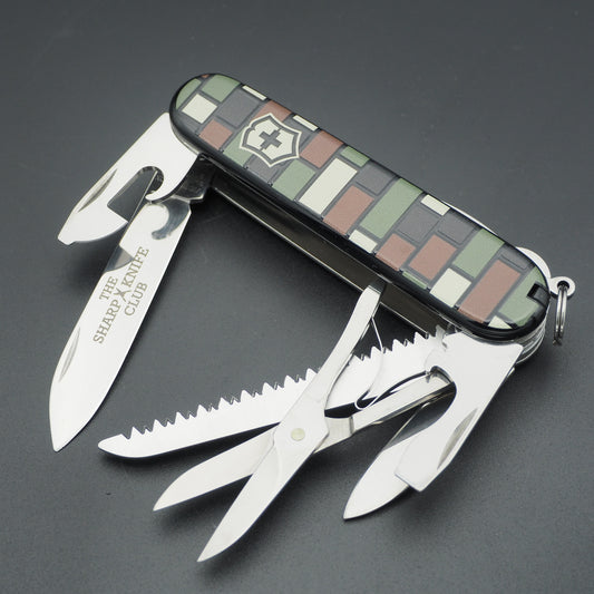 Victorinox "Bricks" Camouflage Huntsman 91mm 3D Haptic Print The Sharp Knife Club Edition