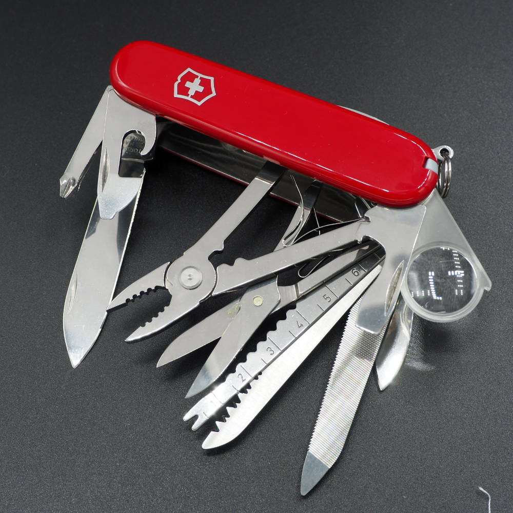  Victorinox Swiss Army Minichamp Pocket Knife, Red