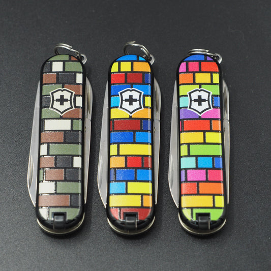 Victorinox Classic Set of all three Bricks 3D Edition 58mm The Color 3 The Sharp Knife Club Edition