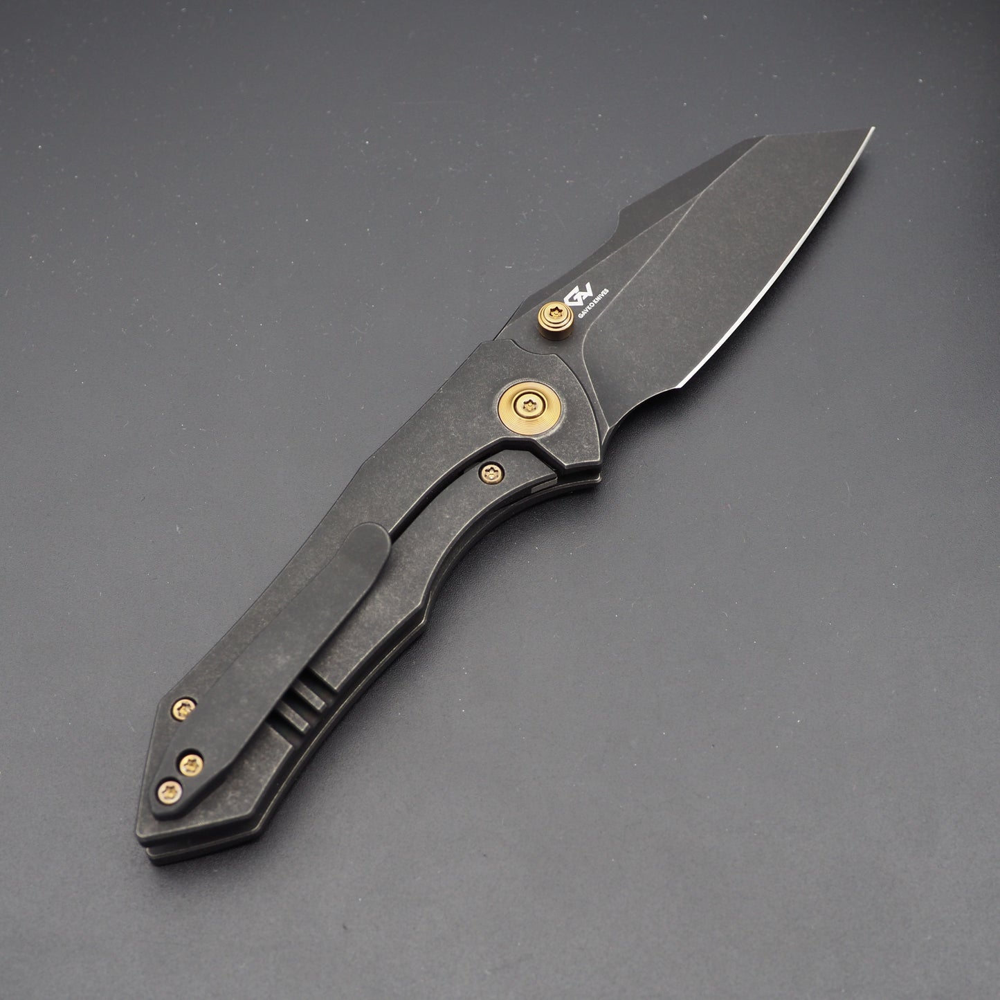 WE KNIFE High-Fin Black Stonewashed/Titanium Black WE22005-1 Taschenmesser (NEW)