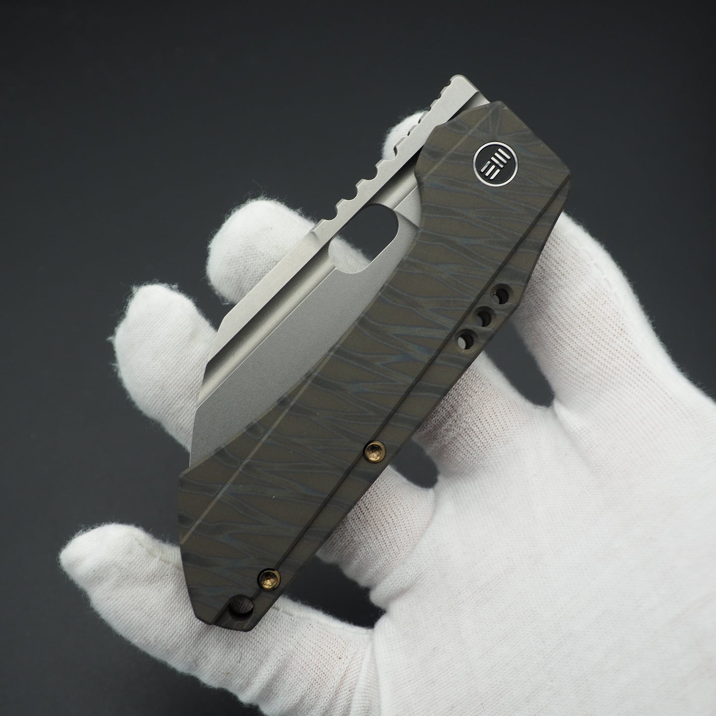 WE Knife Roxi 3 Titanium Tiger Stripe Flame