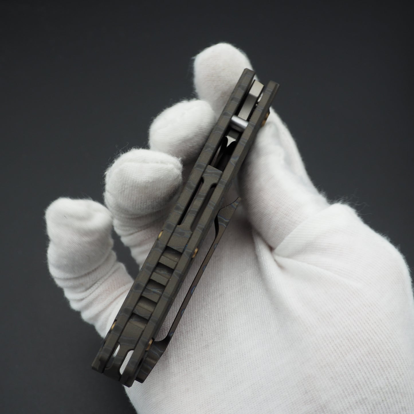 WE Knife Roxi 3 Titanium Tiger Stripe Flame