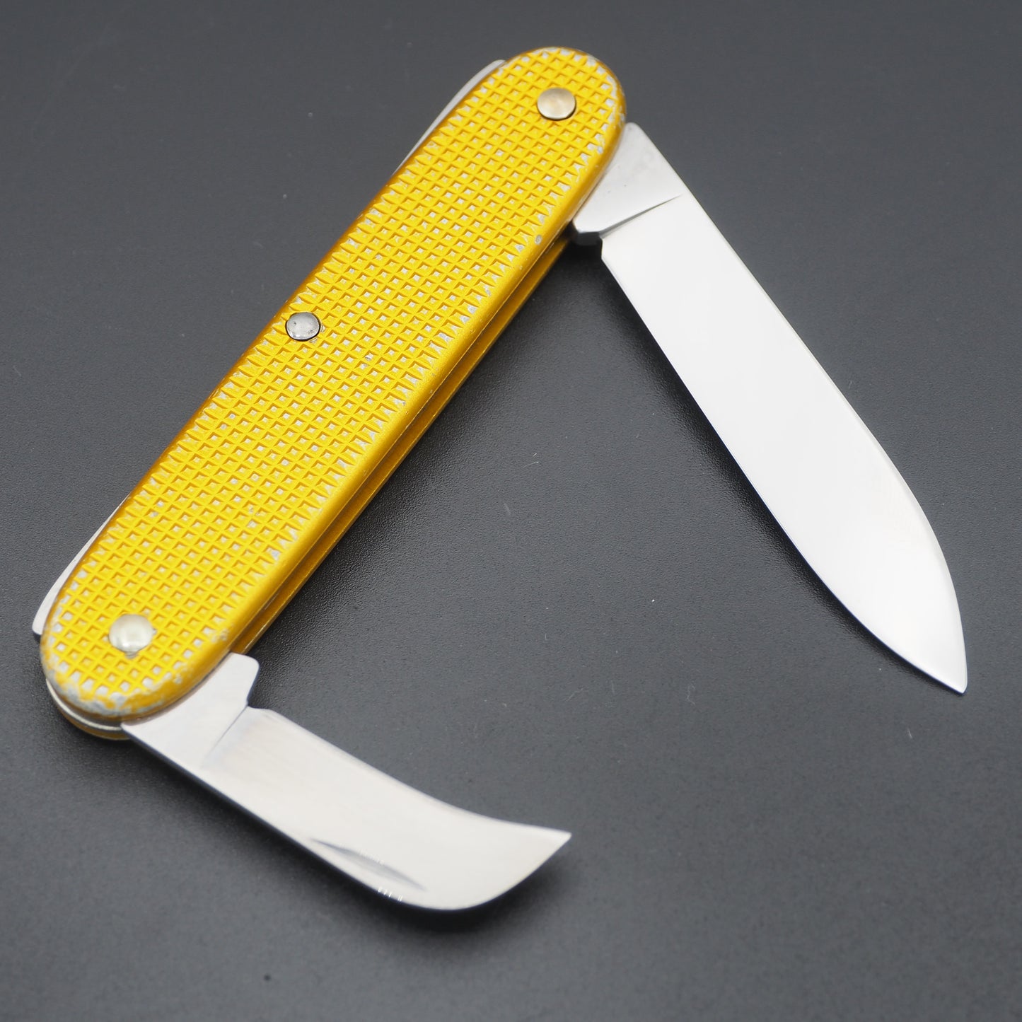 Victorinox Gartenschere Alox OC Gold GEBRAUCHT mit Werbung: Bugnard