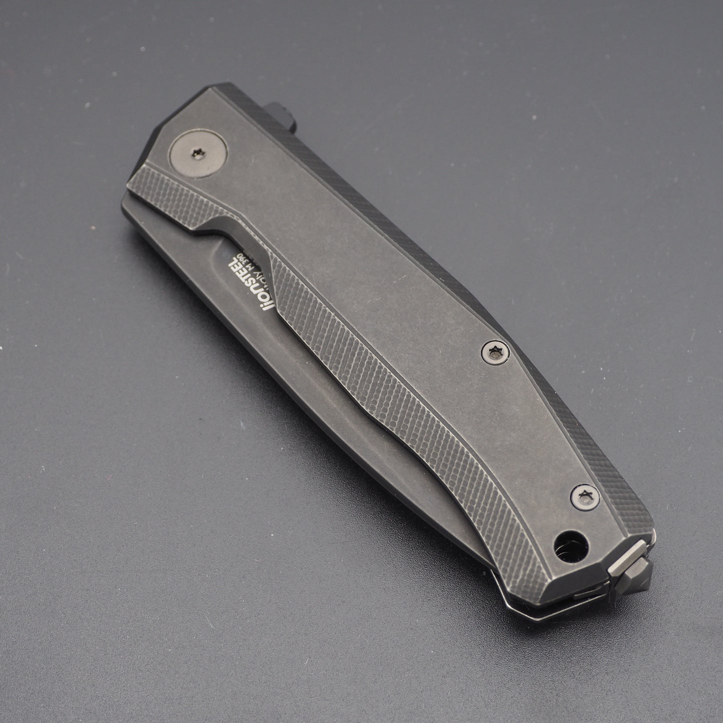 Lionsteel Myto: hi-tech EDC folding knife for all everyday activities - Full "Old Black" titanium