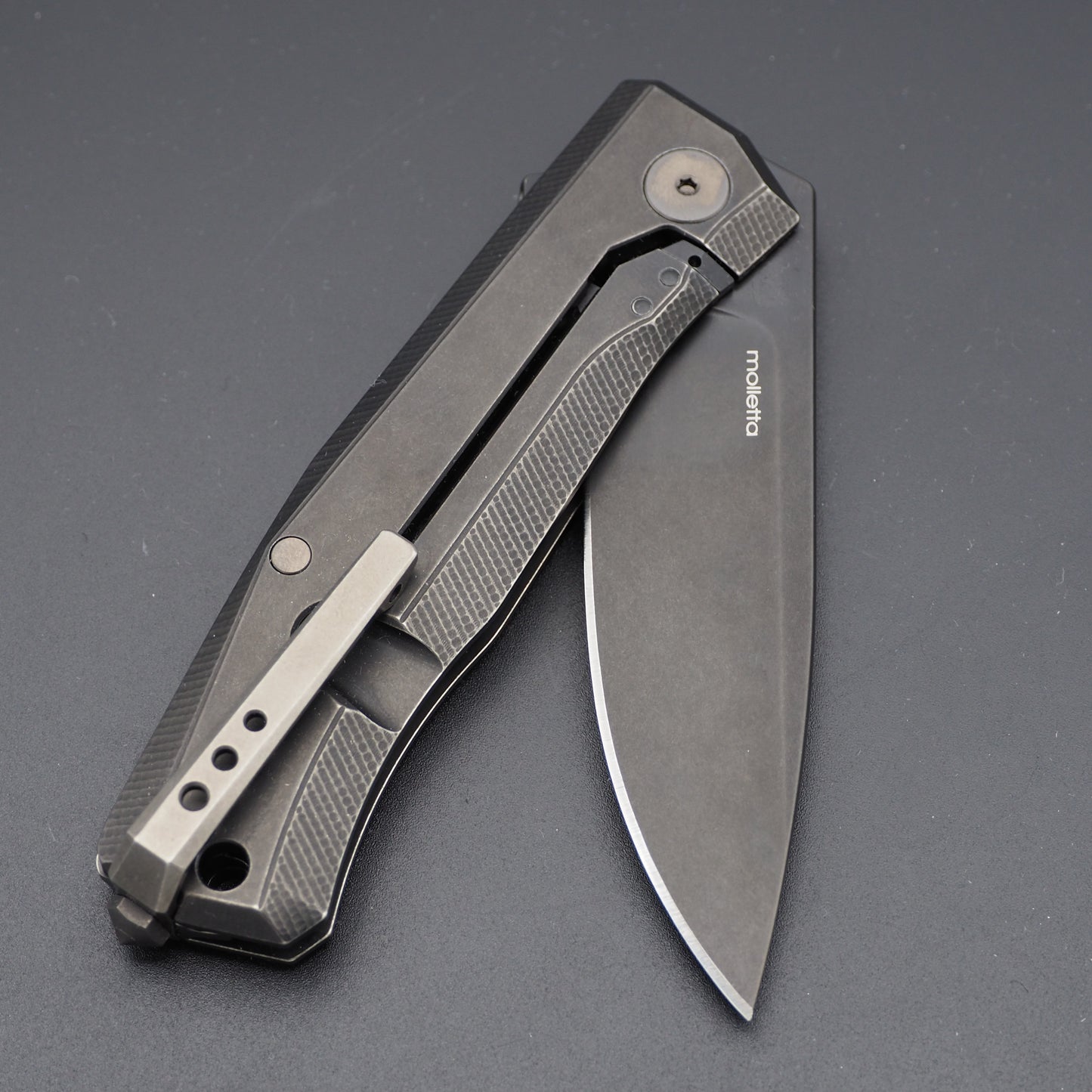 Lionsteel Myto: hi-tech EDC folding knife for all everyday activities - Full "Old Black" titanium