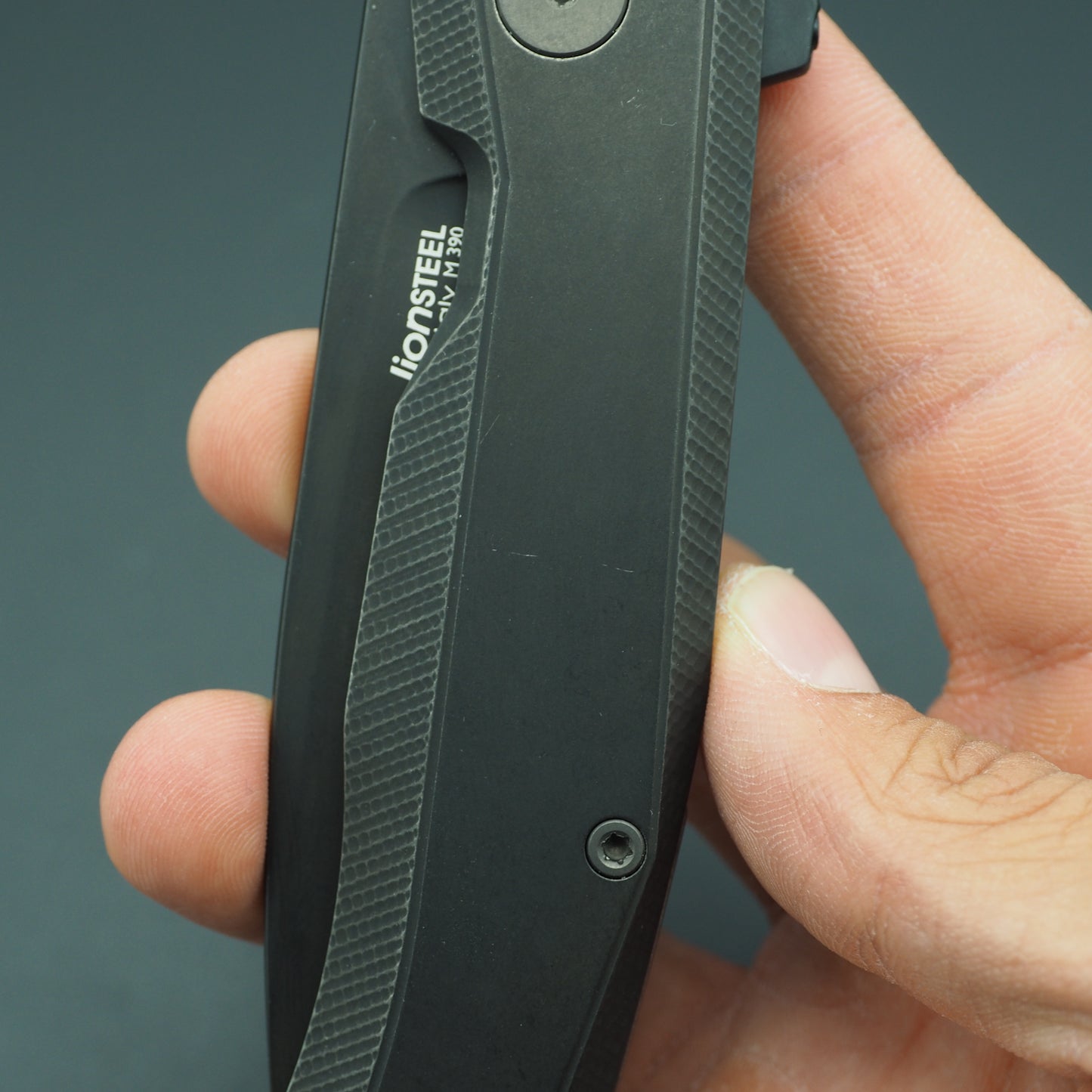 Lionsteel Myto: hi-tech EDC folding knife for all everyday activities - Full "Old Black" titanium