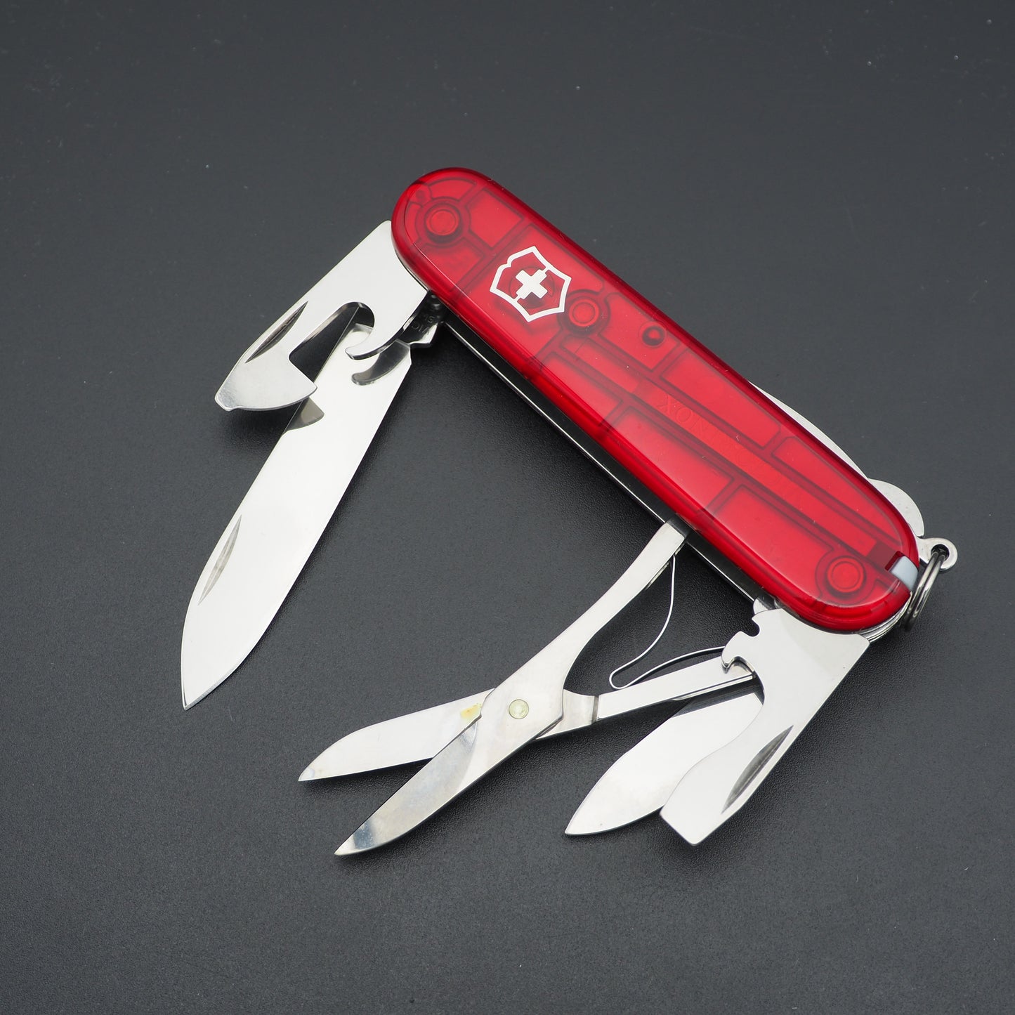 Victorinox Climber Red Trans Swiss Army Knife like NEW