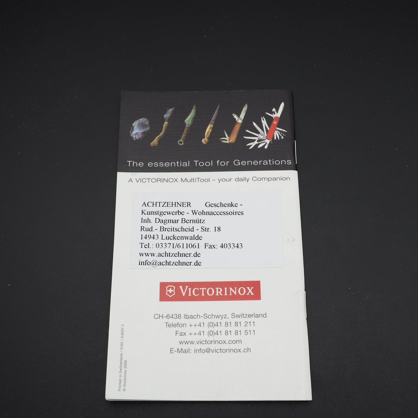 Victorinox Booklet Helfer in der Not German NEW