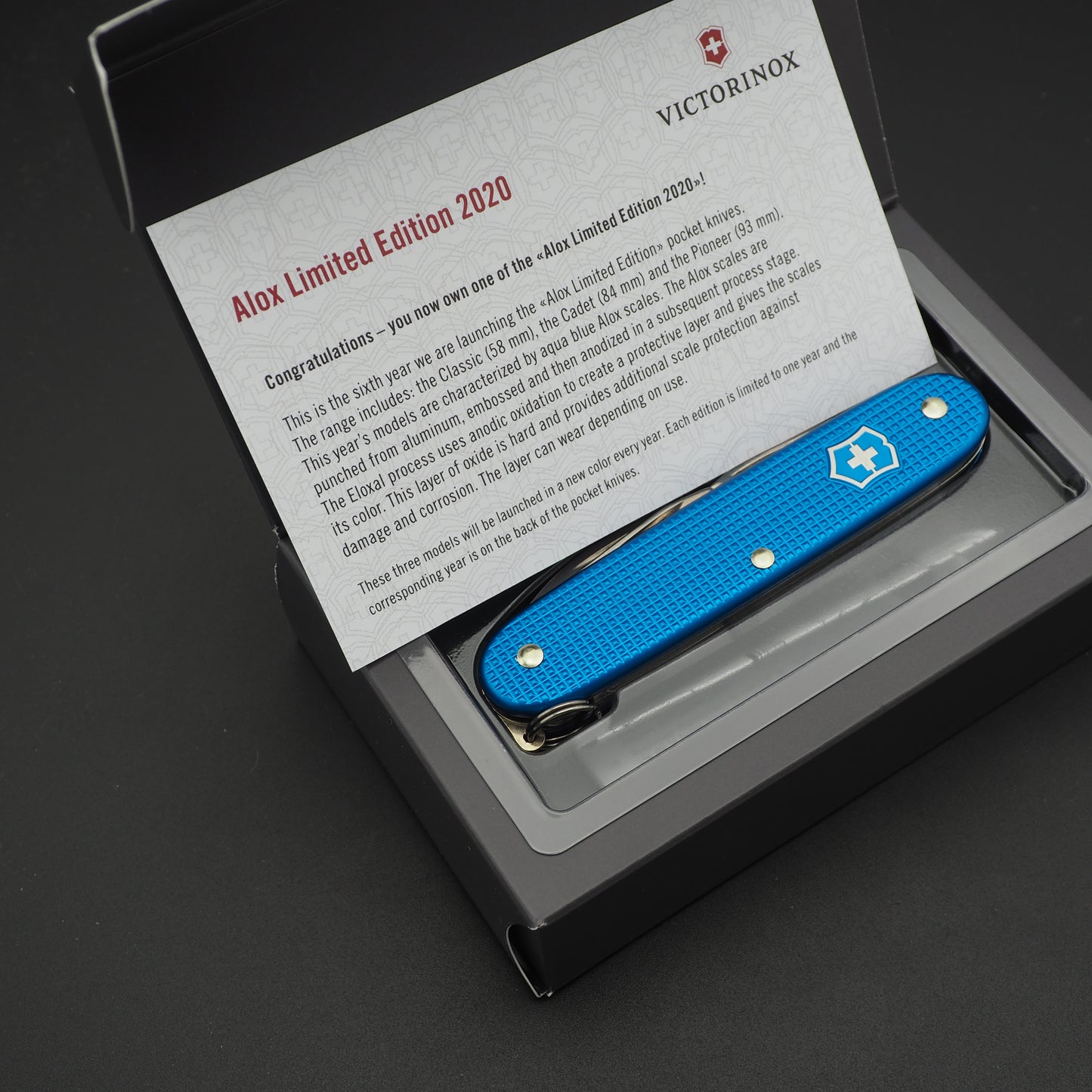 Victorinox Alox Limited Edition 2020 Pioneer 93mm Aqua Blue (slightly damaged box)