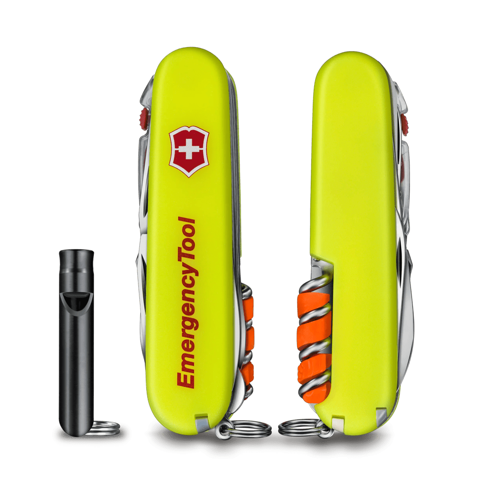VICTORINOX HUNTSMAN LITE, 91 MM, EMERGENCY TOOL, YELLOW (NEW)