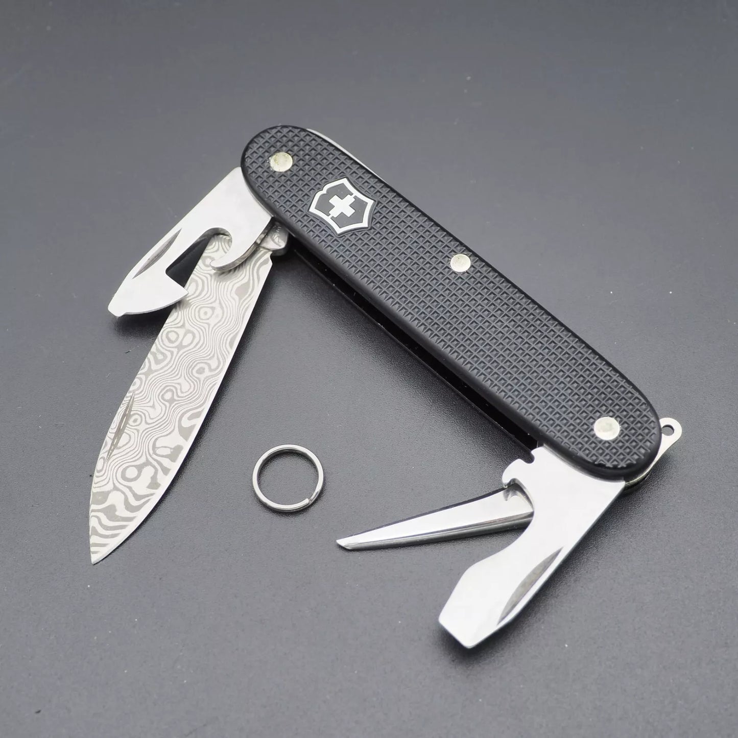 Victorinox Pioneer Damascus Alox 2010 Damast Schweizer Taschenmesser, sehr selten und besonders