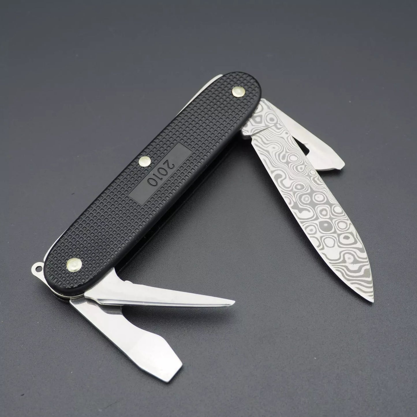 Victorinox Pioneer Damascus Alox 2010 Damast Schweizer Taschenmesser, sehr selten und besonders