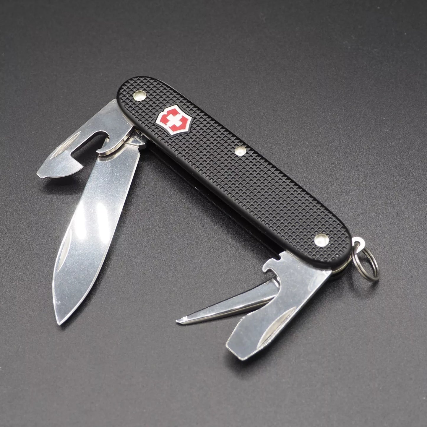 Victorinox Pioneer Black Beauty with Red Shield Very Rare Discontinued NEW + BOX