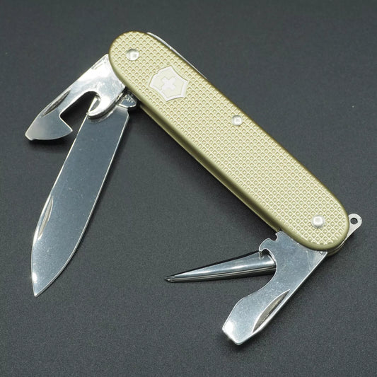 Victorinox Pioneer SMS Alox Champagne/Gold Swiss Army Knife NEW Neu RARE